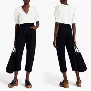 ba&sh Jalia Paperbag Black Trousers Size Black US 2